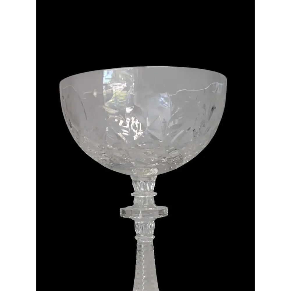 Vintage Rock Sharpe Set of 2 Liquor Cocktail Denbeigh Floral Glasses 5.5